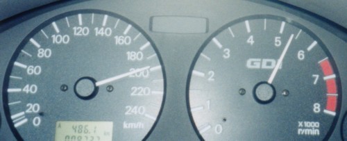 The speedometer from the Mitsubishi Elegance GDI